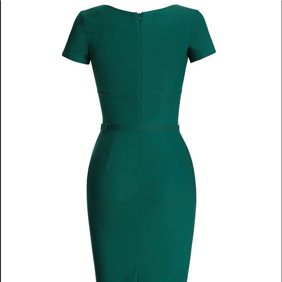 Pleated Pencil Dress - Picture 2 of 6